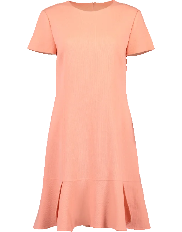 Crewneck Flounce Bottom Dress