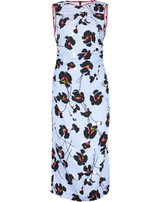 Slim Printed Mid Dress