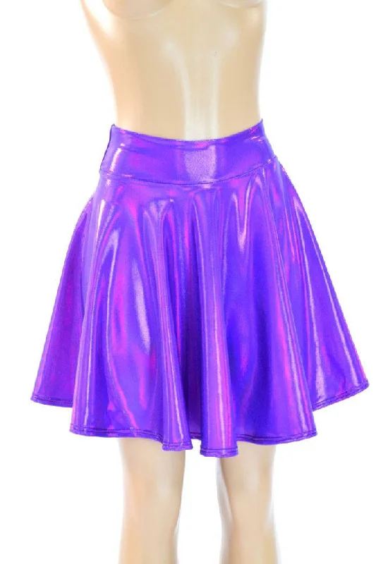 Holographic Skater Skirt