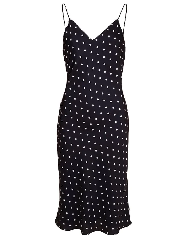 V-Neck Polka Dot Twill Cami Dress