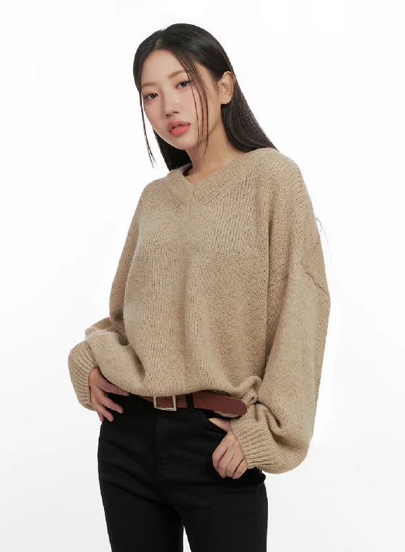 CozyChic Wool Blend V-Neck Sweater IN415