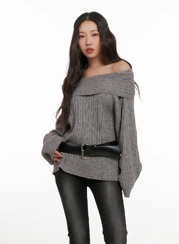 Oversized Off-Shoulder Sweater CN426