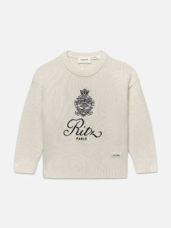 Ritz Kids' Cashmere Sweater -- Off White