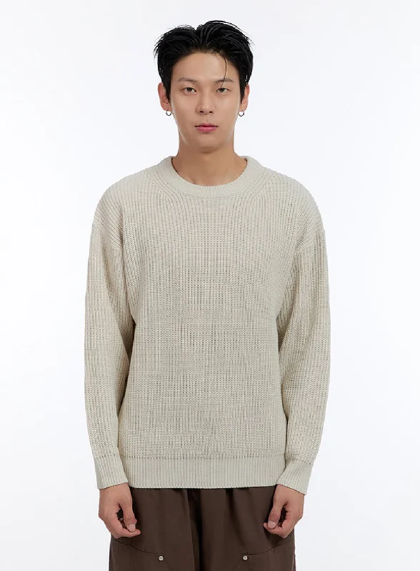 Men's Round Neck Knit Sweater IO428