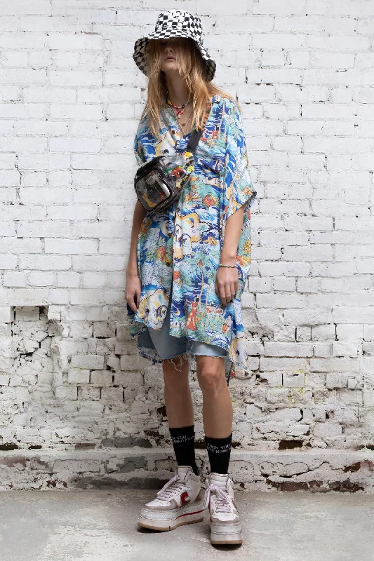 OVERSIZED BOXY HAWAIIAN DRESS