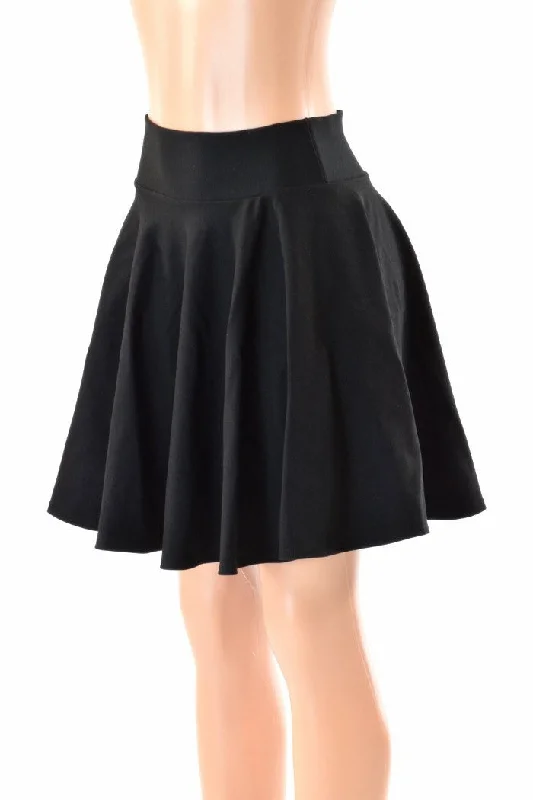 19" Black Zen Skater Skirt