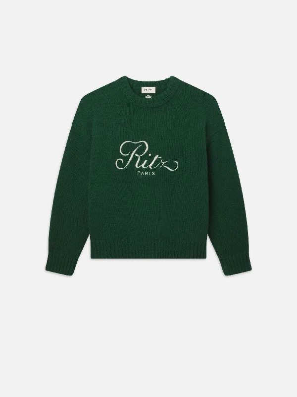 Ritz Unisex Cashmere Sweater -- Hunter Green