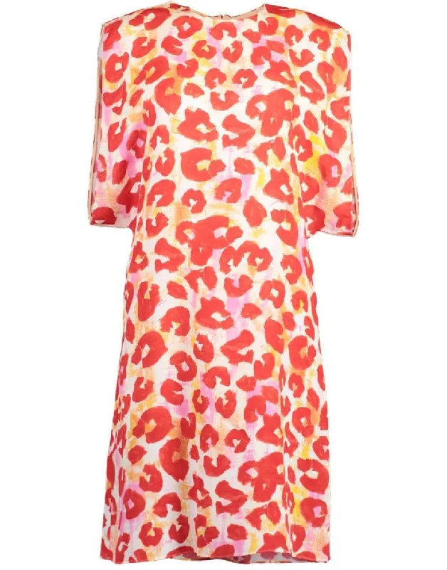 Poppy Red Floral Print Dress