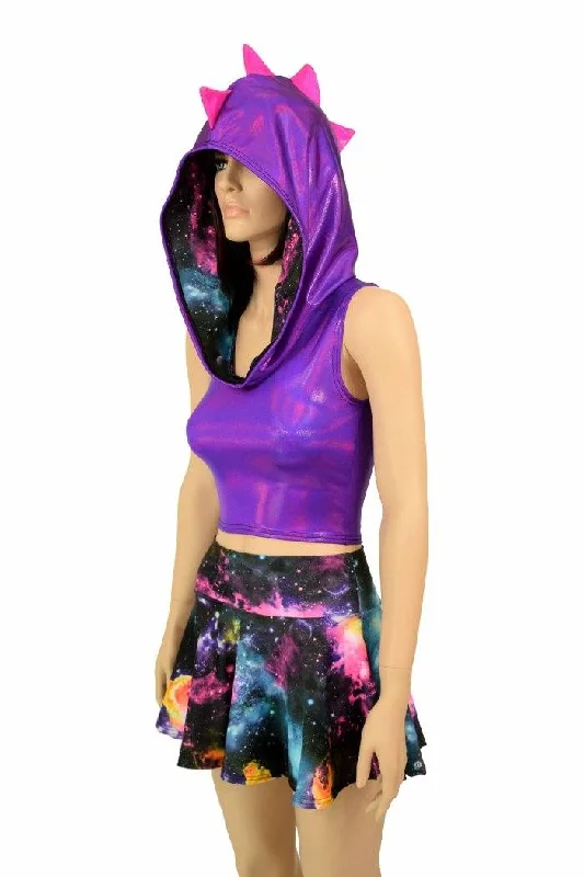 Galaxy Dragon Hoodie & Skirt Set