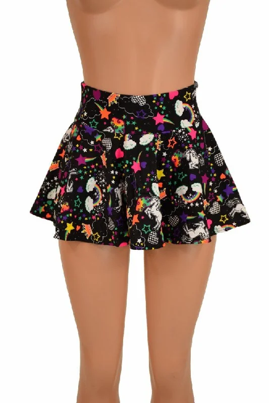 Unicorns and Rainbows Mini Rave Skirt