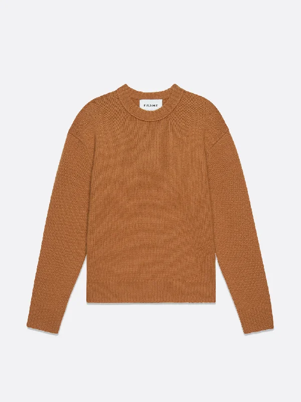 Cashmere Crewneck Sweater -- Rust