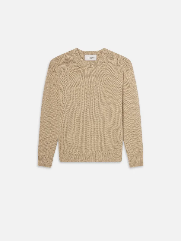 Cashmere Crewneck Sweater -- Sand Beige