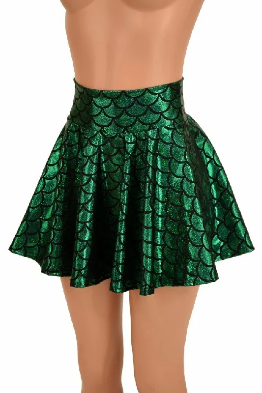 Green Mermaid Mini Rave Skirt