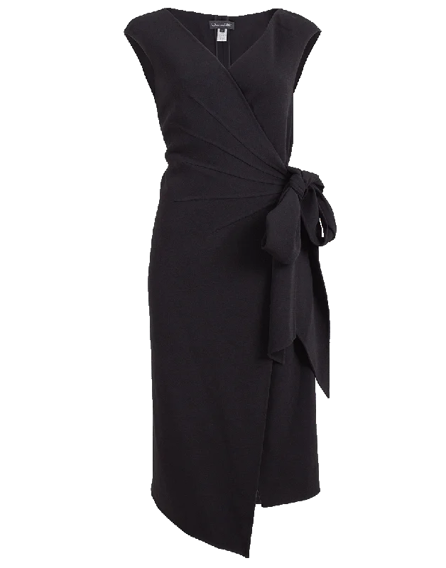 Stretch Wool Wrap Dress