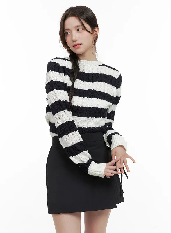 Cozy Stripe Knit Sweater OG409