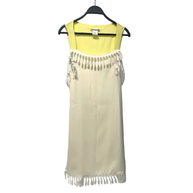 ISSEY MIYAKE/Camisole Dress/Polyester/WHT/yellow back