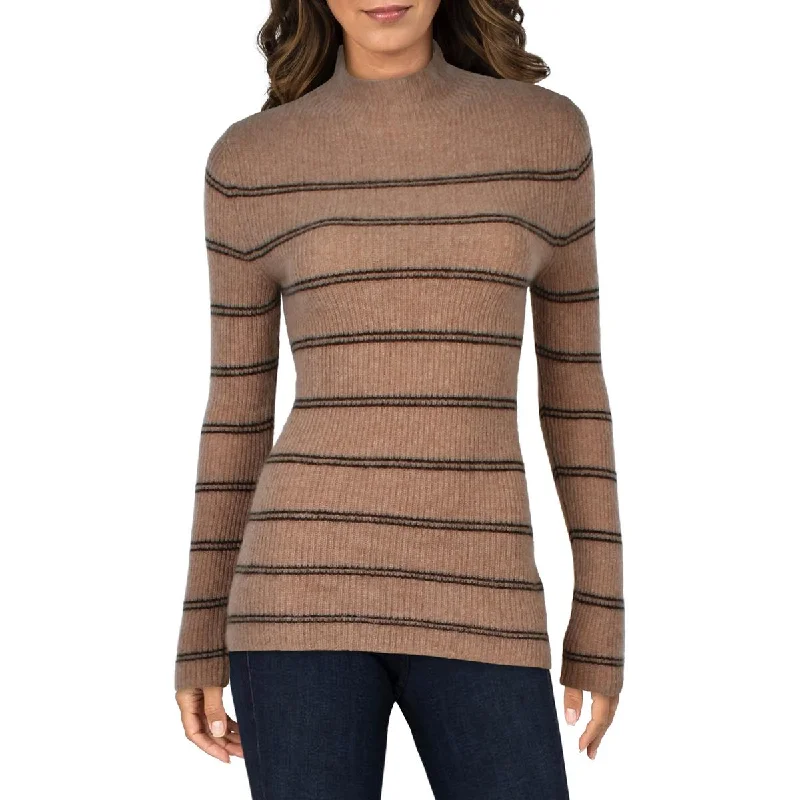 Sutton Studio Womens Cashmere Pullover Mock Turtleneck Sweater