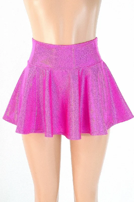 Pink Holographic Rave Skirt