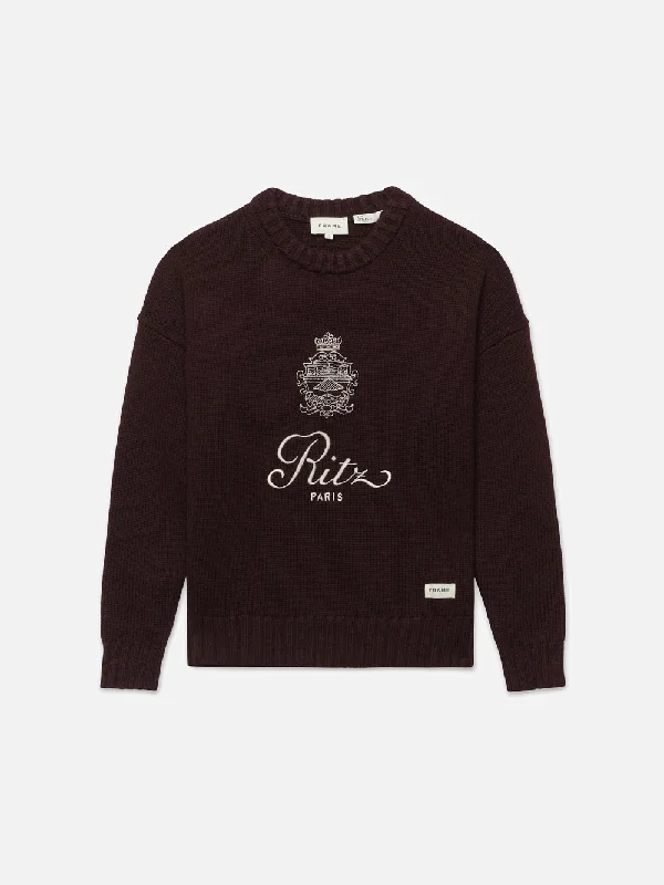 Ritz Unisex Cashmere Sweater -- Bordeaux