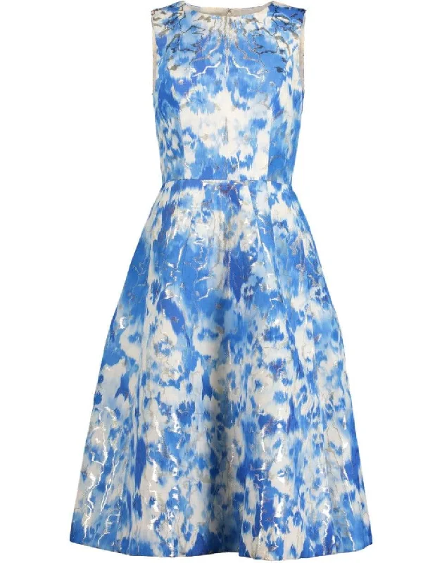 Abstract Floral A-Line Dress