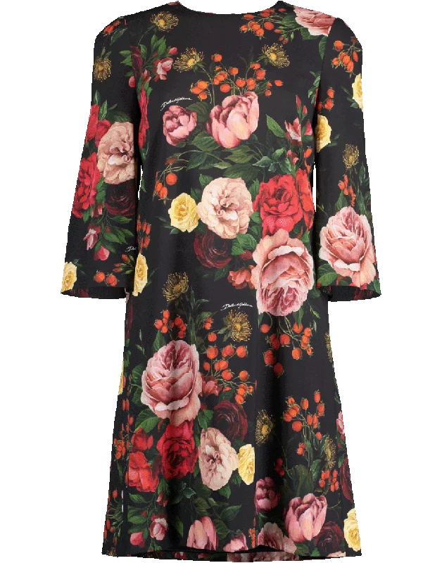 Floral Print A-Line Dress