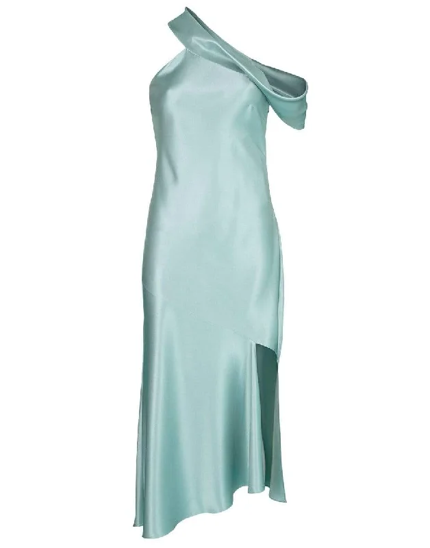 Sea Green Off Shoulder Slip Dress