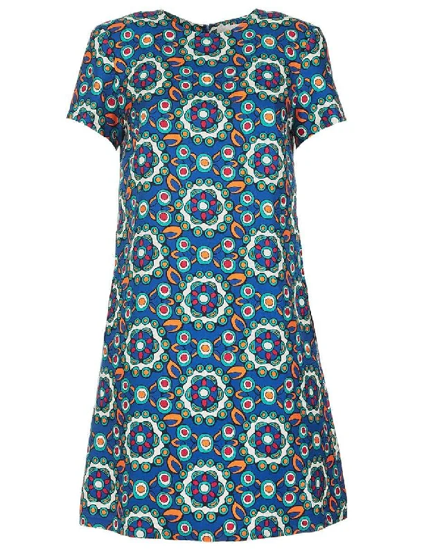 Mini Swing Dress - Kaleidoscope Bluette