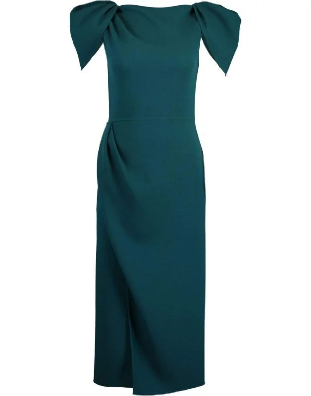 Pleat Tulip Sleeve Dress