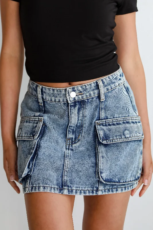 FINAL SALE - Roll With It Denim Mini Skirt