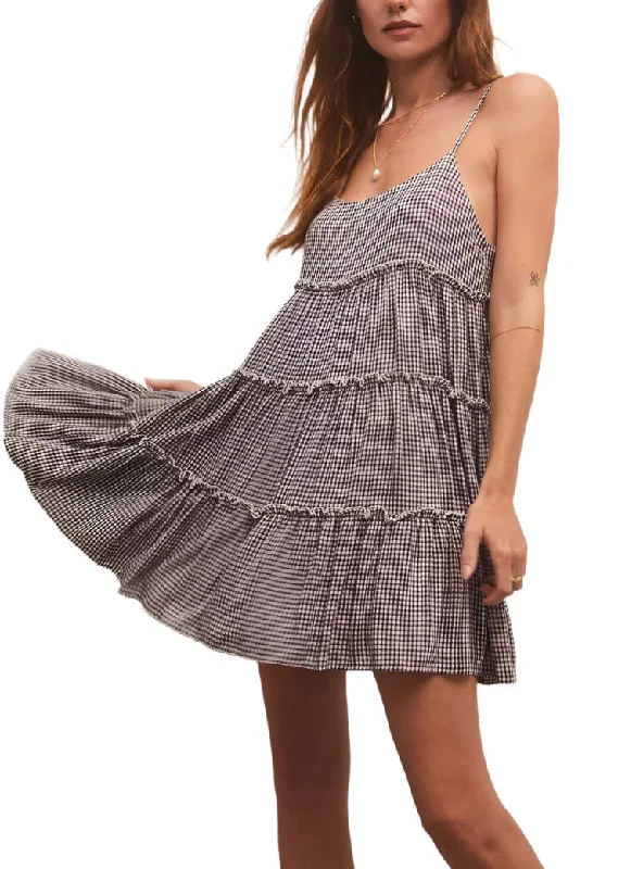 Z Supply Carina Gingham Mini Dress Shadow