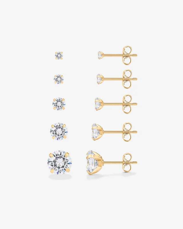 5 Pairs Stud Earring Pack