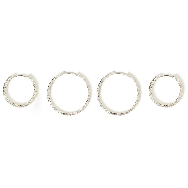 Double Hoop Earring Stack - Silver