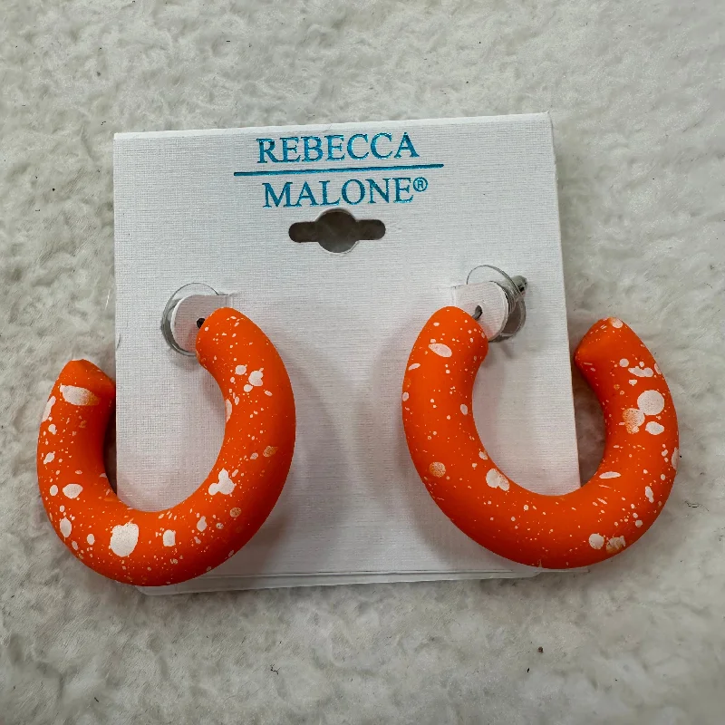 Earrings orange Hoop by Rebecca Malone