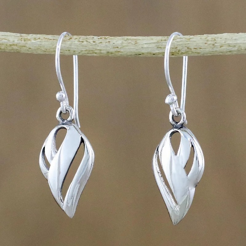 Elegant Touch Shining Sterling Silver Dangle Earrings from Thailand