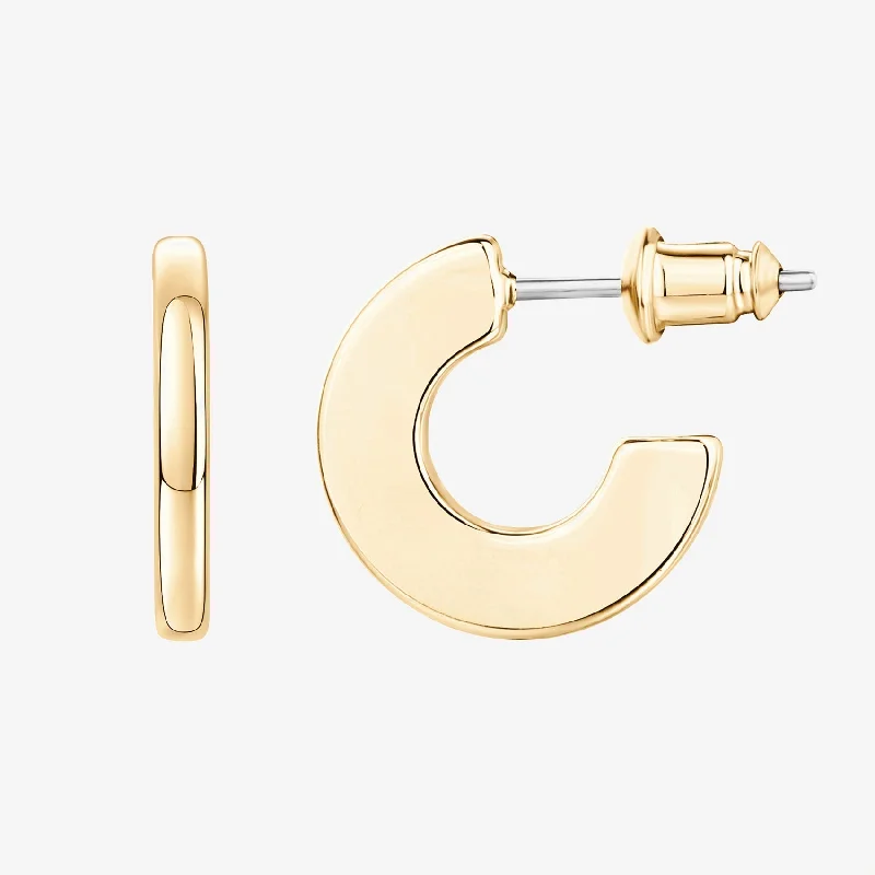 Flat Gold Hoops