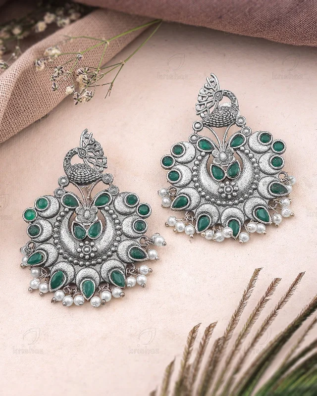 Saavan Peacock Studs