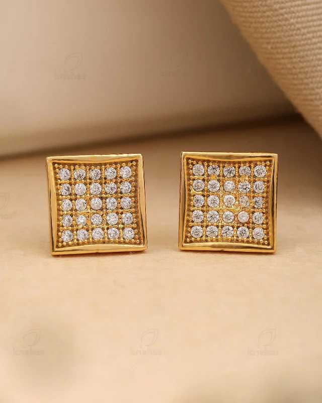 Square Mini Cz Studs