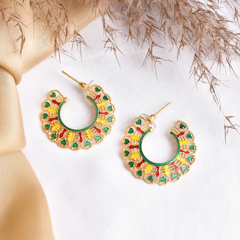 Teejh Aamani Green Earrings