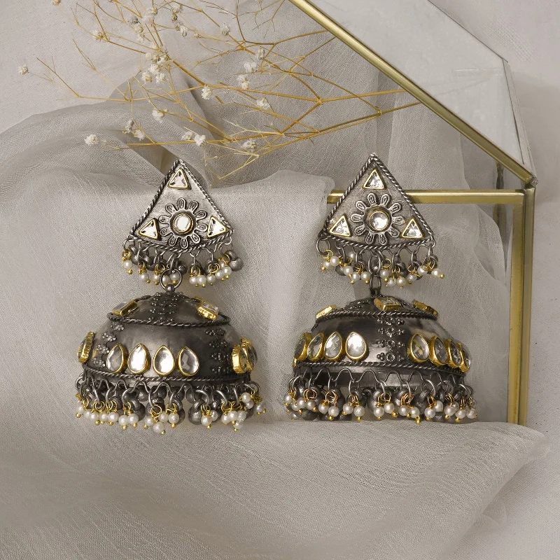 Teejh Edhitha Silver Oxidised Earring