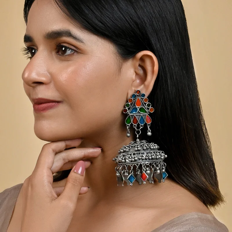 Teejh Iryaa  Silver Oxidised Earring