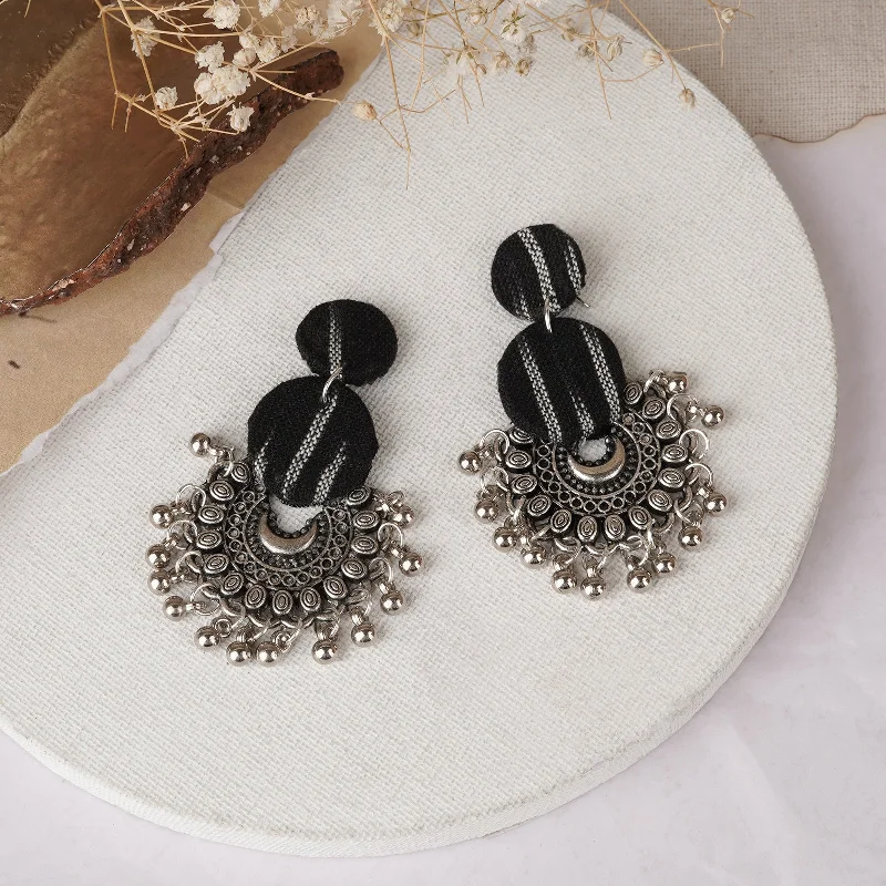 Teejh Pranita Black Fabric Earring