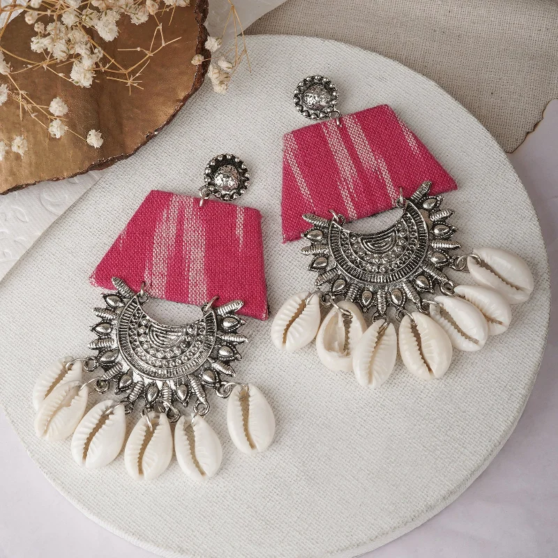 Teejh Zarina Pink Fabric Earring